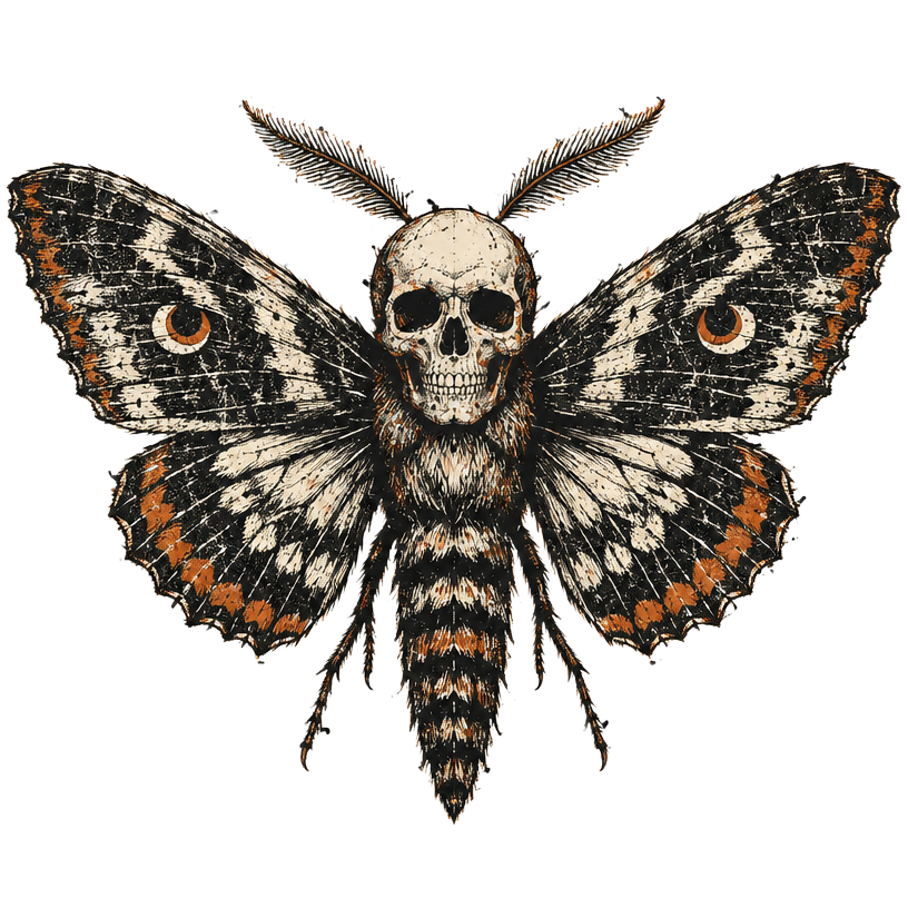 Moth with a skull head
